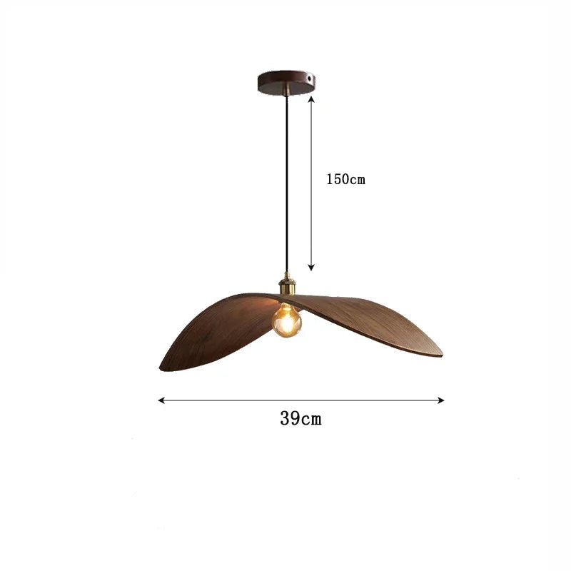 Natural Wood Sculptural Pendant Light Braelon – Product Detail 5