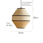 Wabi-Sabi Handwoven Raffia Pendant Light Delavon – Hourglass Style Dimensions (35 x 38cm)