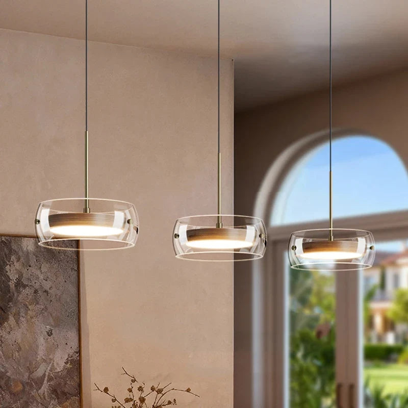 Bsaelix pendant chandelier, 3-light configuration, gold finish, entryway