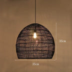 Sculptural Bamboo Woven Pendant Light Velorin – Product Detail 5
