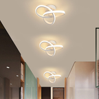 Modern Metal Arc Ceiling Light Auradex – Hallway Lifestyle, White