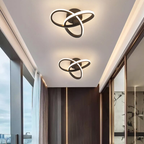 Modern Metal Arc Ceiling Light Auradex – Hallway Lifestyle, Black