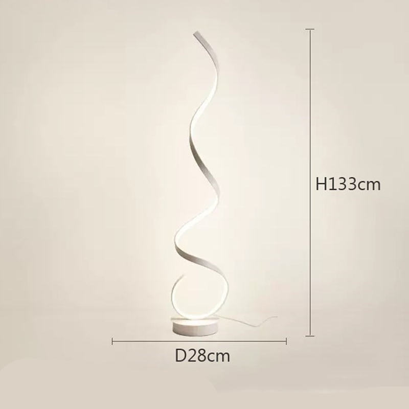 Sculptural Aluminum Spiral Floor Lamp Helivorn – Product Detail 5
