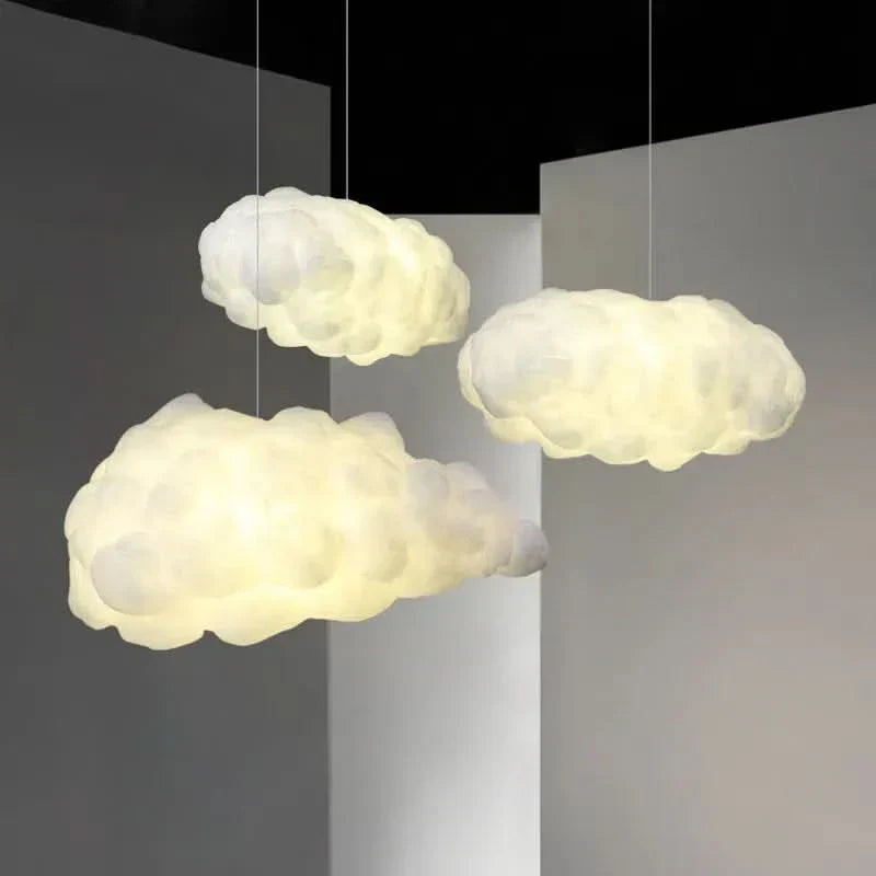 Hand-Applied Cotton Cloud Pendant Light Arseon – Product Detail 9