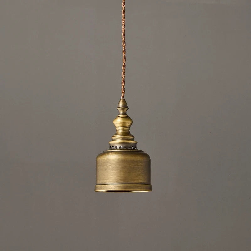 Polished Copper Dome Pendant Light Olvorix – Lifestyle View 2