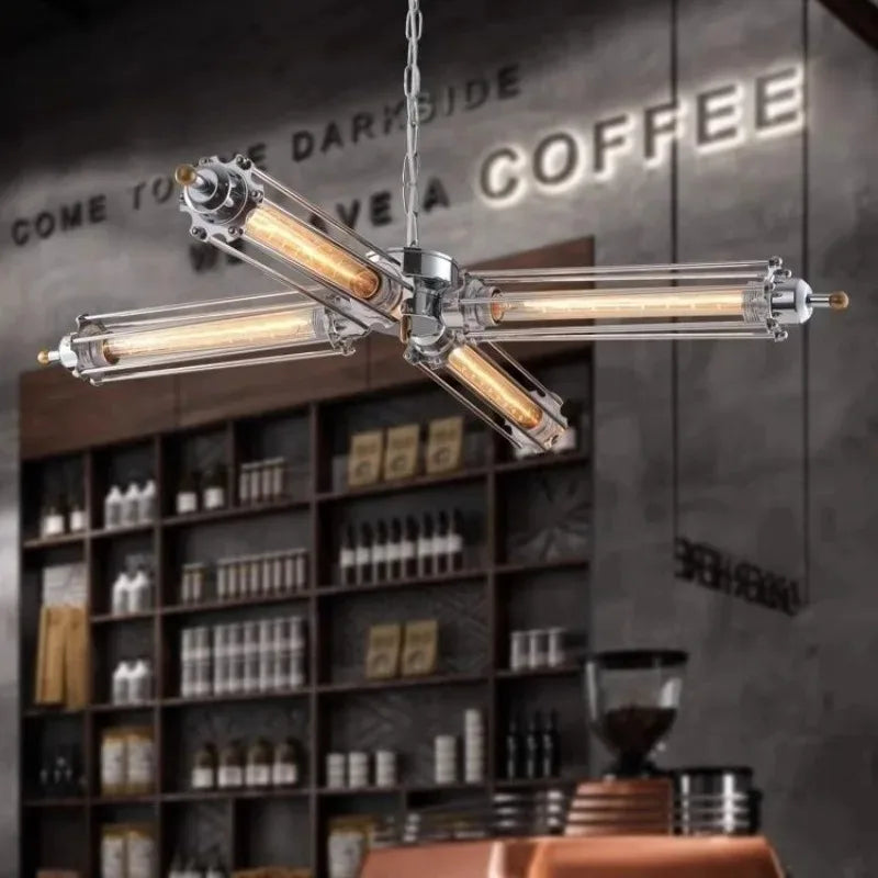 Raw Metal Cage Chandelier Ruvelion – Lifestyle View 2
