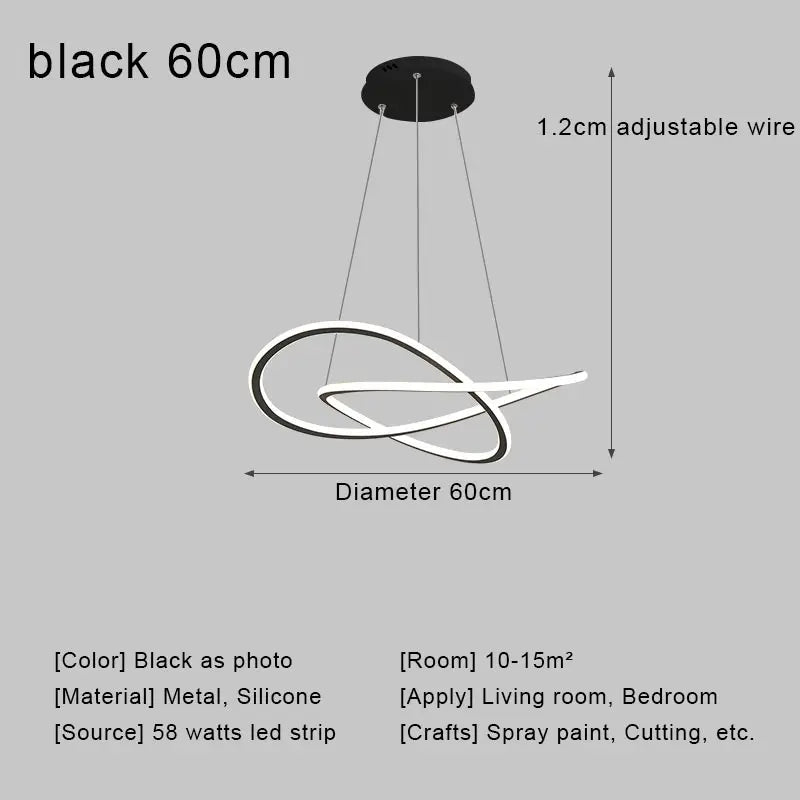 Nordic Infinity-Loop Pendant Light Qxaelinth – View 8