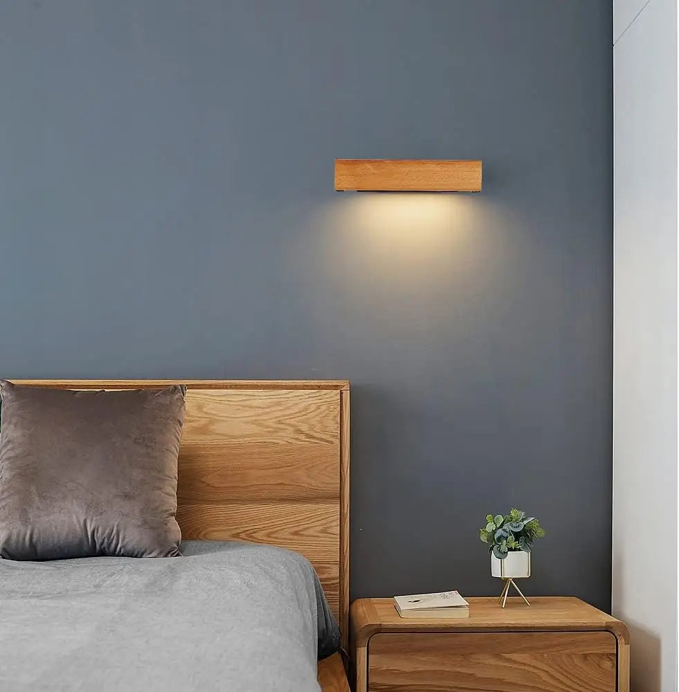 Solid Wood Rotating Wall Sconce Kalix – Lifestyle View 3