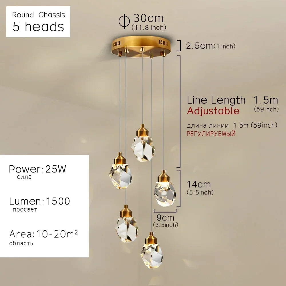 Naelindra — Gold 5 Heads Round