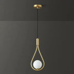 Modern Wire-Frame Glass Globe Pendant Light Veloran – Gold, studio detail