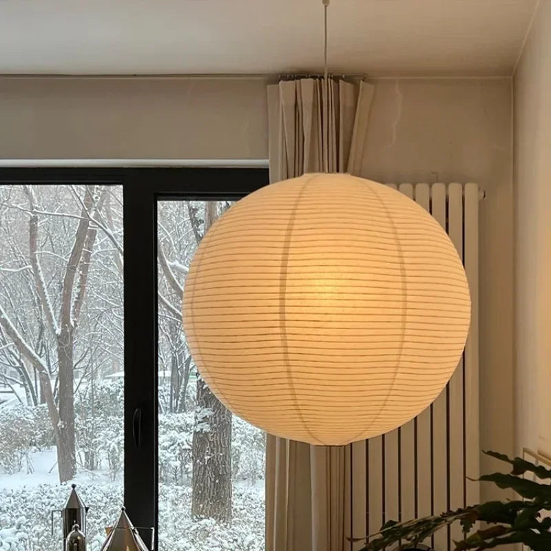 Soft Paper Sphere Pendant Light Xelorinth – Hero Shot