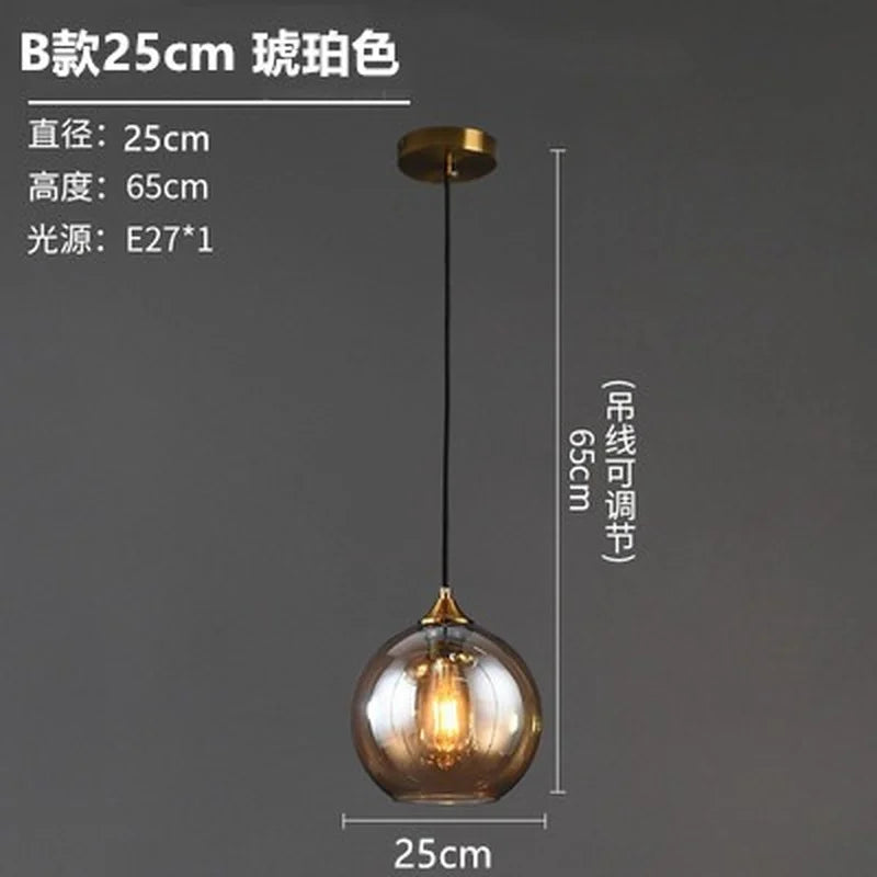 Smoked Glass Globe Pendant Light – Izaelvix – Product Detail 10