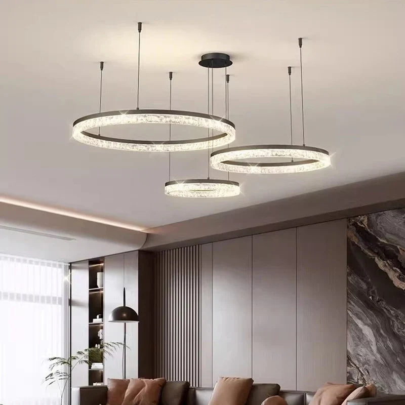 Modern Geometric Statement Chandelier Maelrix – Lifestyle View 2