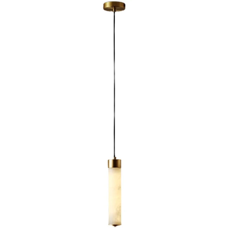 Italian Marble & Brass Pendant Light Fuaelion – Single Head Studio Shot