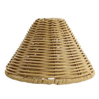 Handwoven rattan cone lamp shade — Syaelindra, weave detail