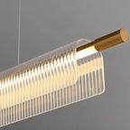Elongated Metal Linear Pendant Light Fenox – Lifestyle View 4