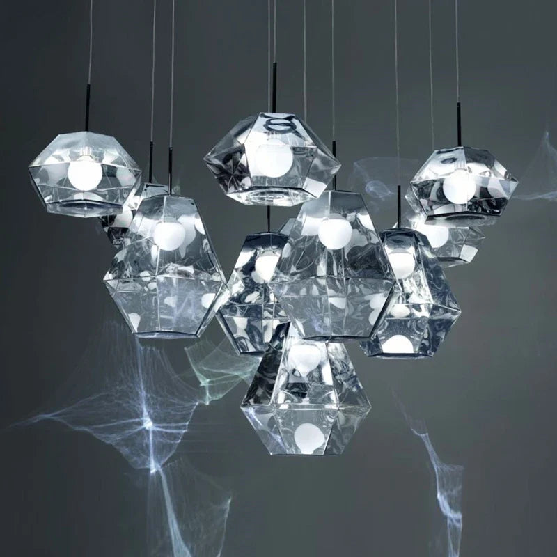 Zandrix faceted pendant light — lifestyle scene 2