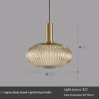 Glass Smoked Pendant Light Halion