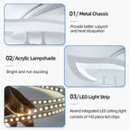 Sculptural Acrylic Petal Ceiling Light Kornox – Product Detail 5