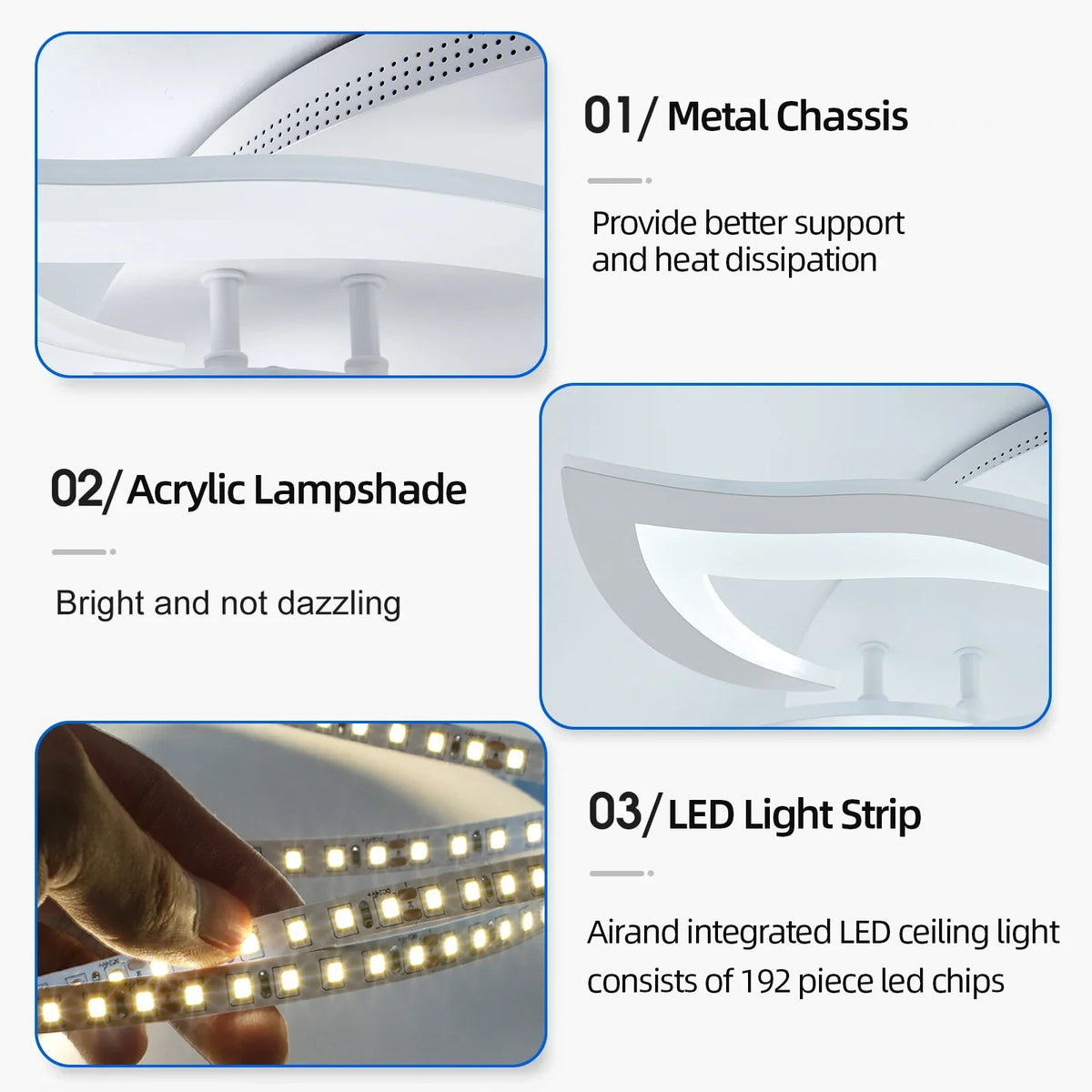 Sculptural Acrylic Petal Ceiling Light Kornox – Product Detail 5