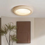 Textured Plaster Flush Ceiling Light – Nimvora
