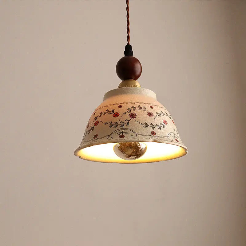 Artisan Ceramic Dome Pendant Light Terrano – Lifestyle View 3