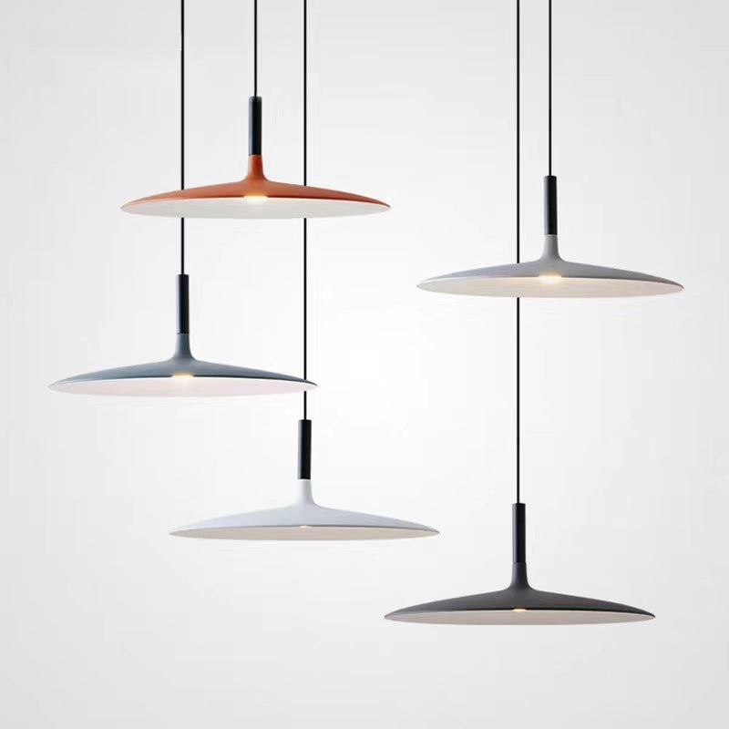 Matte Metal Disc Pendant Light Solanto