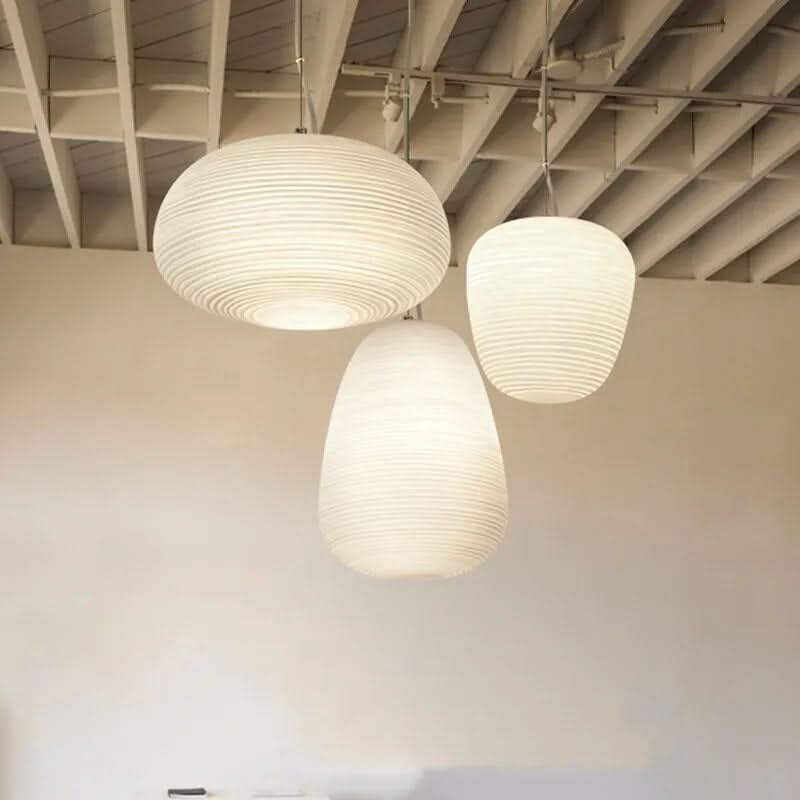 Scandinavian Ribbed Opal Pendant Light Solvik – Product Detail 5
