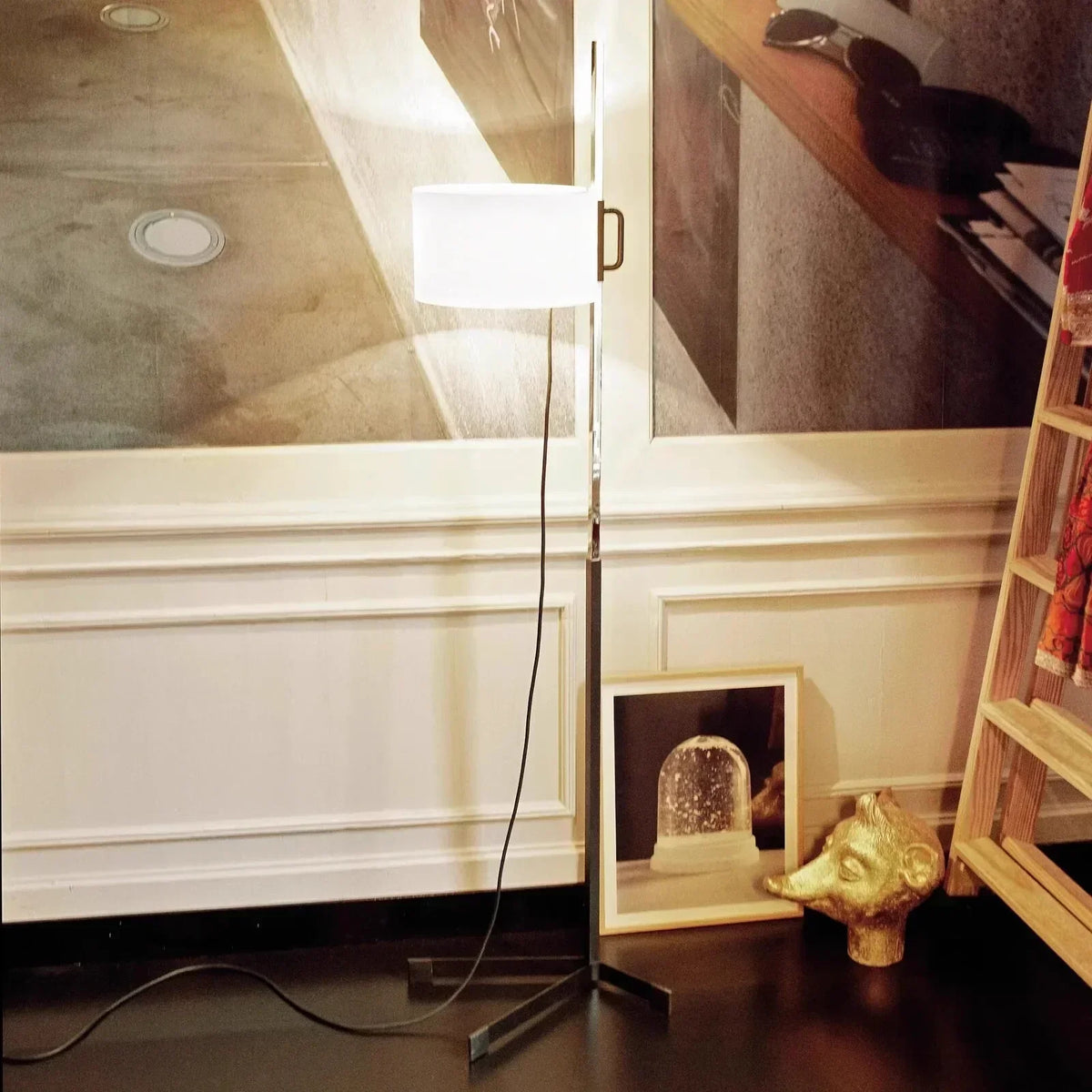 Adjustable Metal Floor Lamp Laldon - Lifestyle Bedroom View