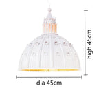Architectural Cathedral Dome Pendant Light Duomo – White Dimensions