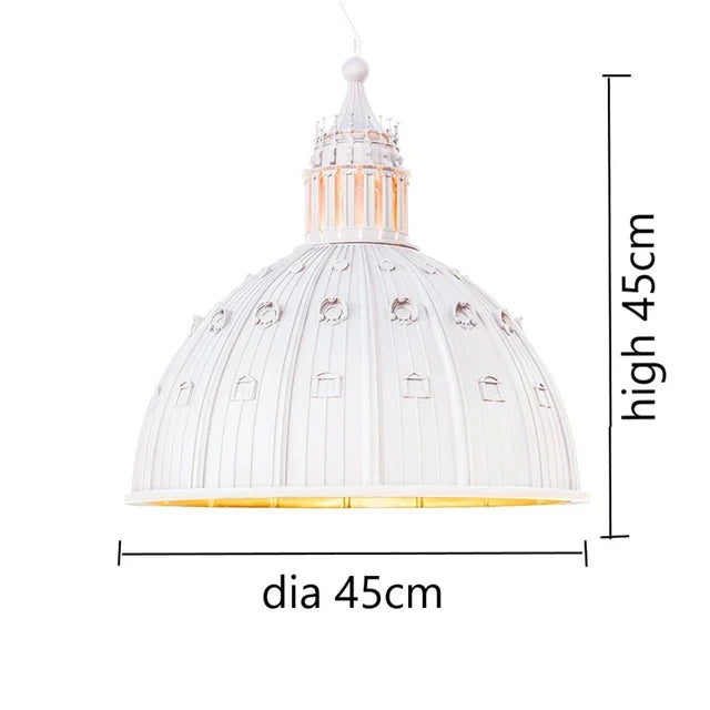 Architectural Cathedral Dome Pendant Light Duomo – White Dimensions