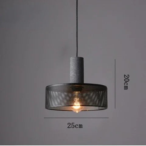 Concrete Effect Cylinder Pendant Light Novalex – Product Detail 8