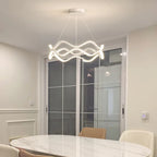 Sculptural Wave Aluminum LED Pendant Light – Dovelux – Hero Shot