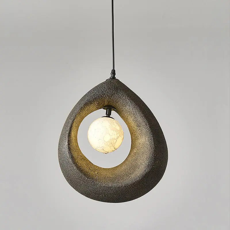 Minimal Polymer Dome Pendant Light Dsaeloria – Lifestyle View 2