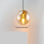 Warm Amber Glass Metal Pendant Light Corvane – Product Detail 11