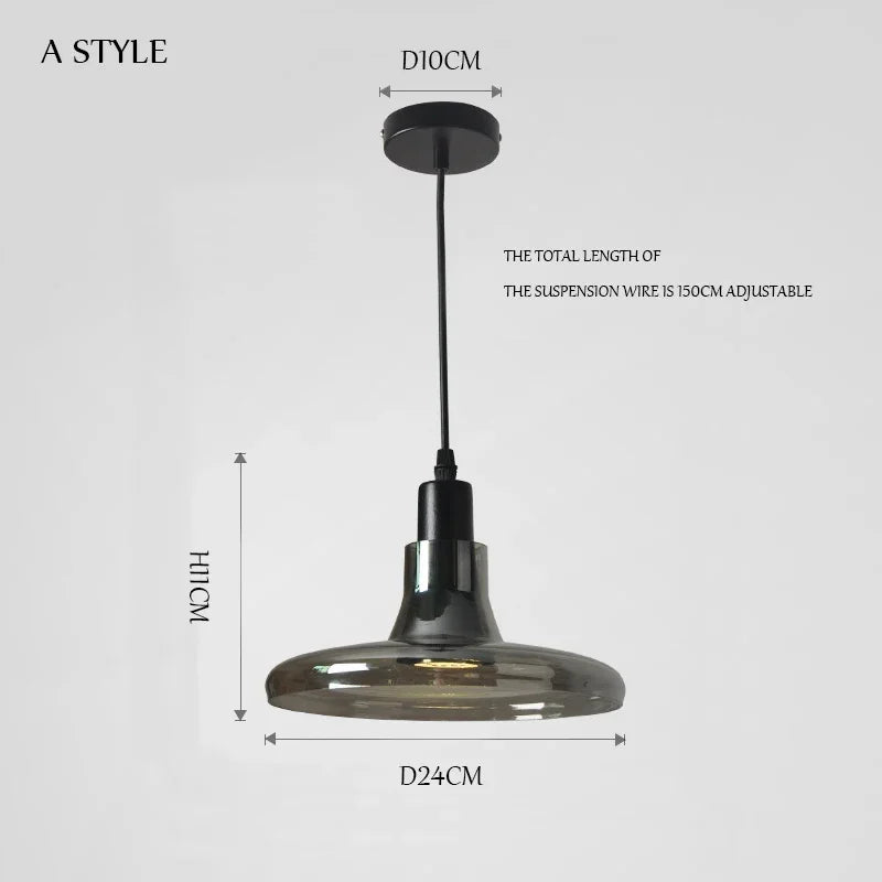 Mouth-Blown Glass Metal Pendant Light Orivex – Product Detail 11