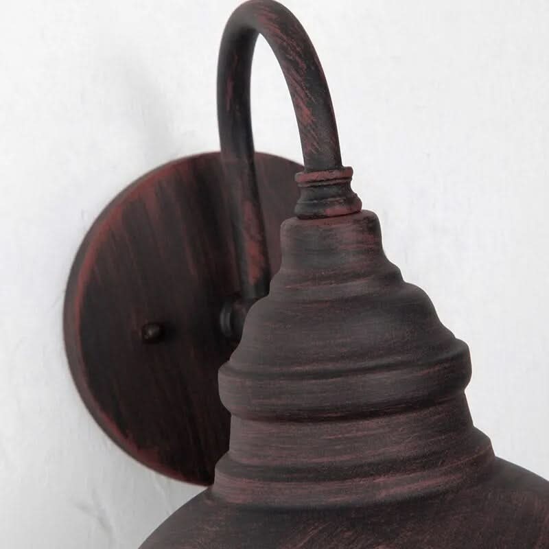 Industrial Rust Patina Gooseneck Wall Sconce Barnox – Product Detail 6