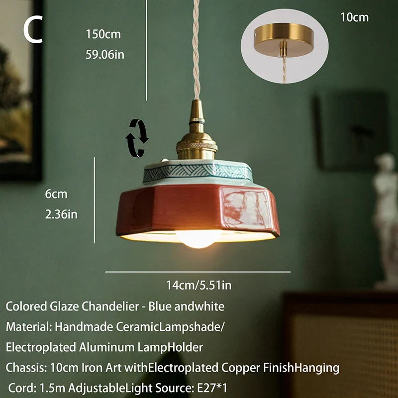 Sculptural Ceramic Geometric Pendant Light Formara – Product Detail 6
