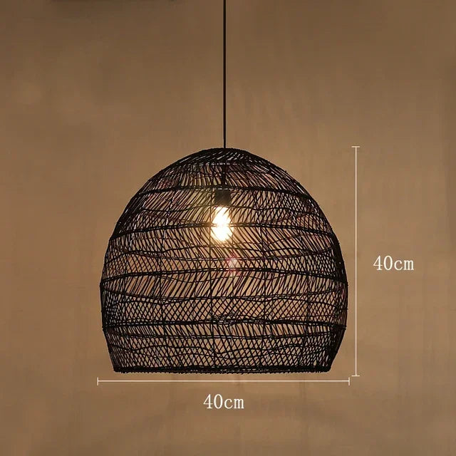 Sculptural Bamboo Woven Pendant Light Velorin – Product Detail 10