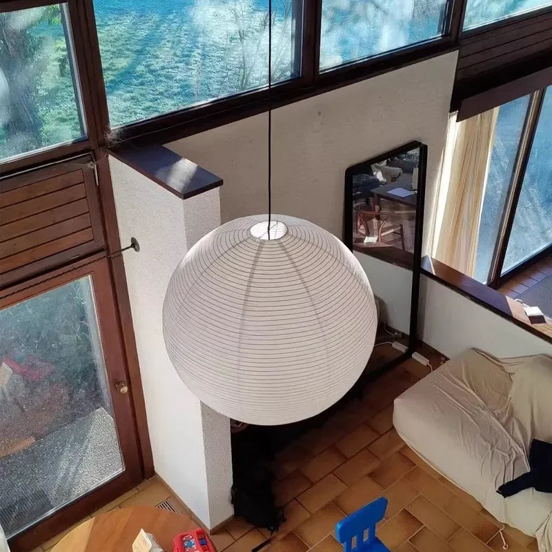 Soft Paper Sphere Pendant Light Xelorinth – Product Detail 6