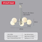 Sculptural Chrome Glass Globe Chandelier Genova