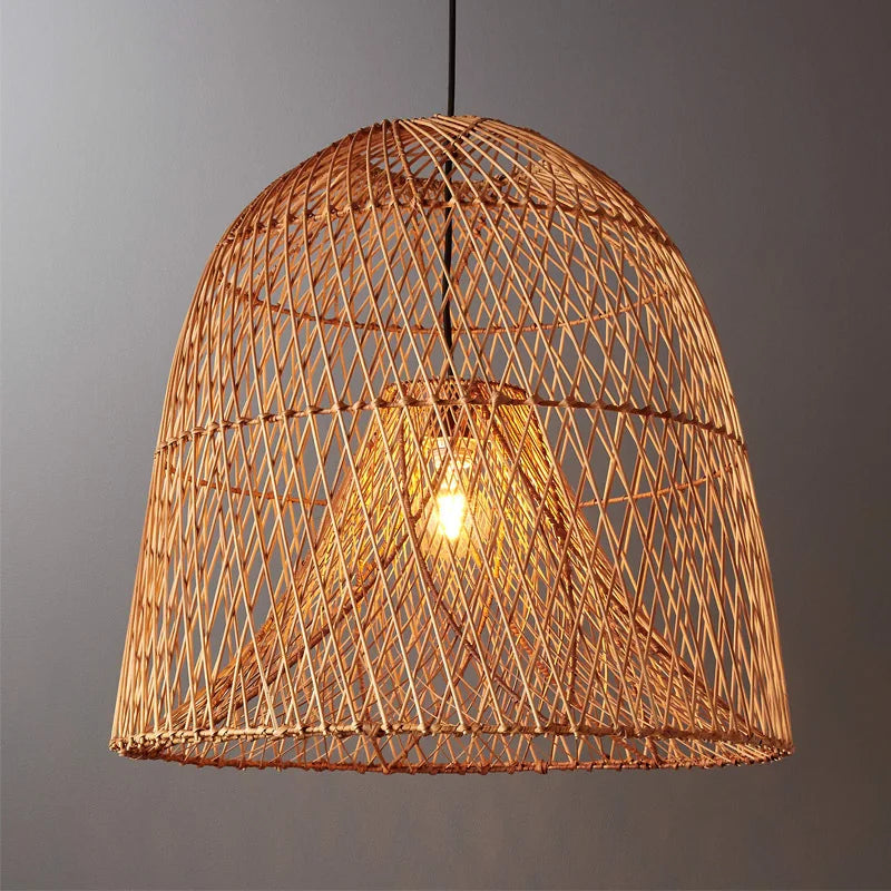 Minimalist Woven Rattan Pendant Light Itavelox – Lifestyle View 3