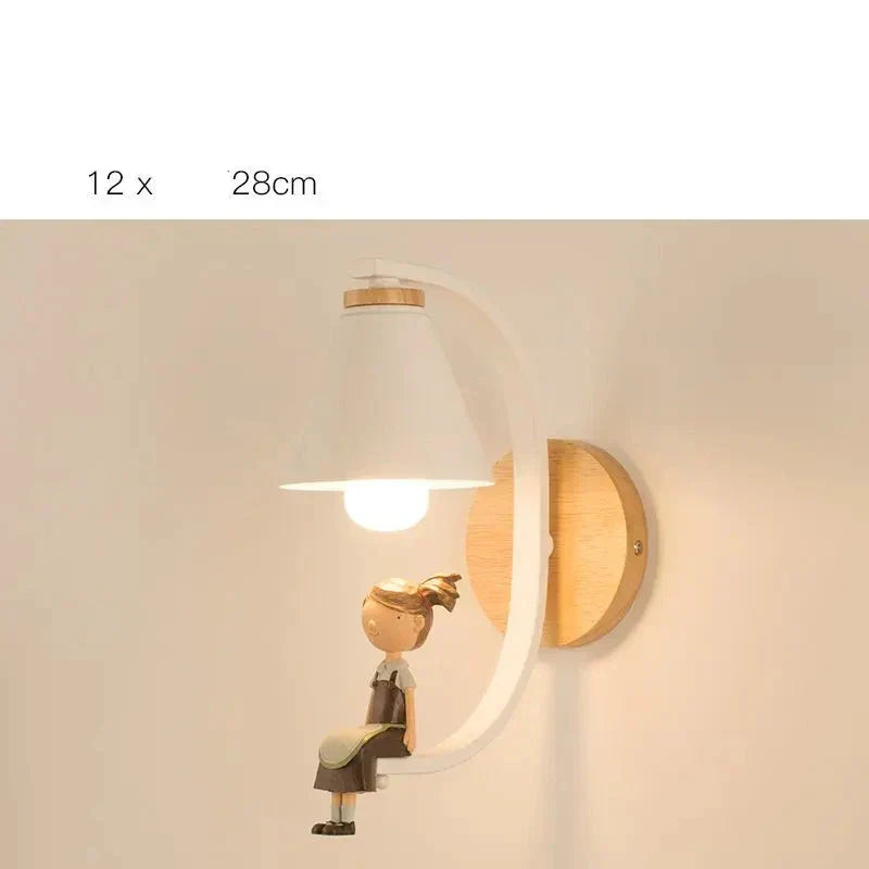 Premium Metal Wood Wall Sconce Heluxor – Lifestyle View 3