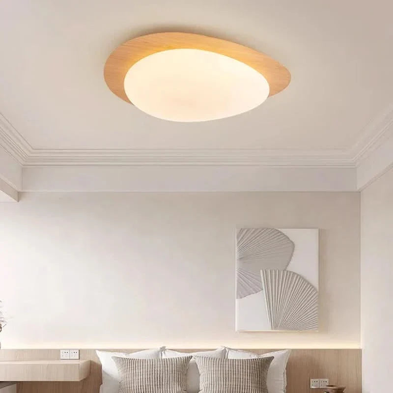 Elegant Natural Wood Flush Mount Balor – Natural Wood Lifestyle