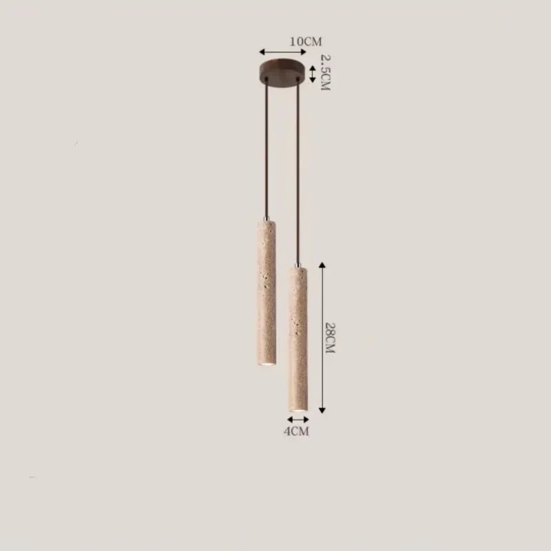 Dual Stone Diffused Pendant Light Ulorinth – Lifestyle View 2