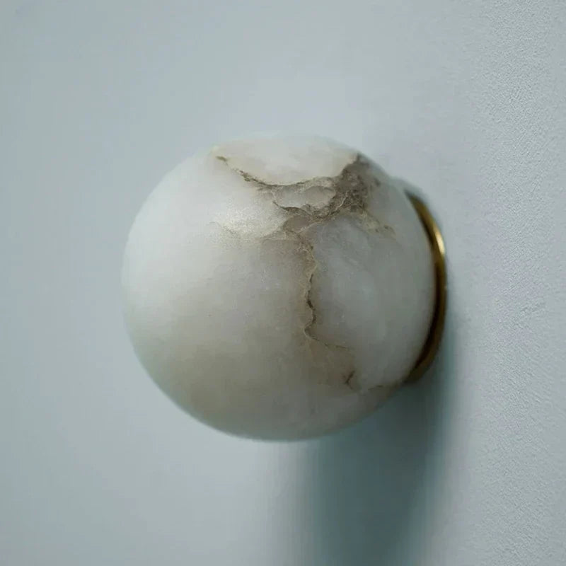 Polished Marble Copper Wall Sconce Venaro – Lifestyle View 3