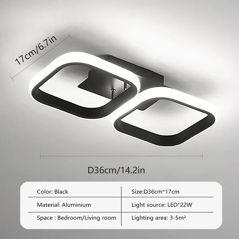 Lightweight Aluminum Square Ceiling Light Parvex – Product Detail 7