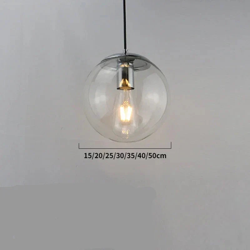 Warm Amber Glass Metal Pendant Light Corvane – Product Detail 7
