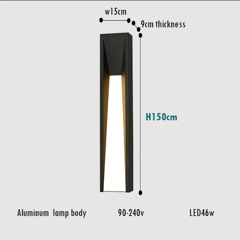 Contemporary Linear Aluminum Outdoor Light Kaelron – Lifestyle View 3