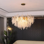 Modern Crystal Branch Chandelier Wistara – Round Lifestyle View